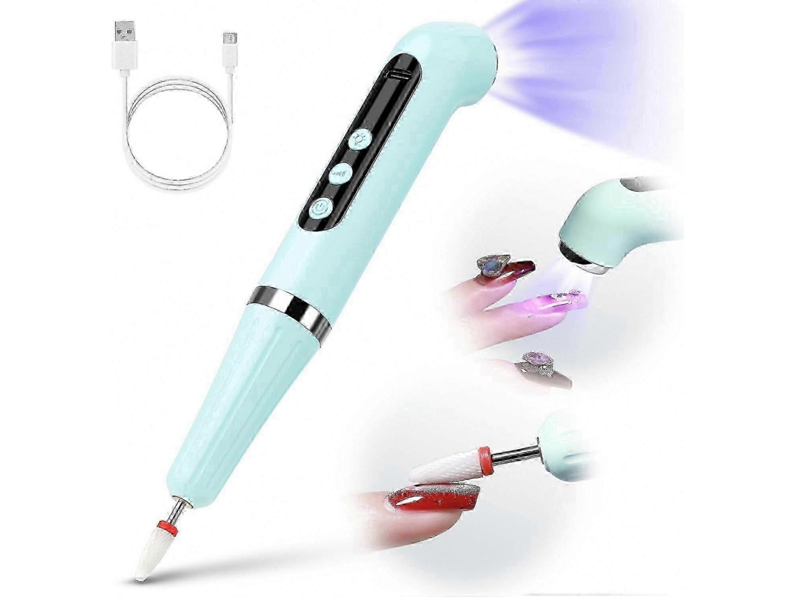 Torno Elétrico Sem Fios Para Unhas Com Lâmpada Uv, Ferramenta Profissional 2 Em 1 Para Manicure E Pedicure