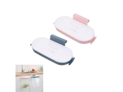 2 suportes para sacos de lixo de cozinha, suportes para sacos plásticos, latas de lixo suspensas Slowmoose