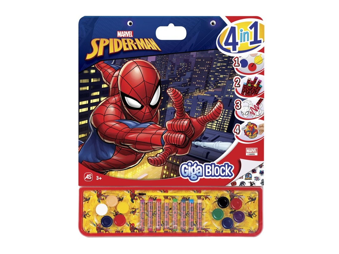 Jogo Criativo SPIDERMAN Giga Block 4 Em 1 (Idade Mínima Recomendada: 3 anos)