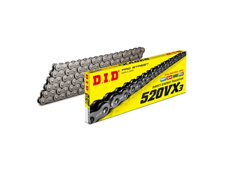 Corrente de Rolos de Motas D.I.D 520Vx3B&B X 104 Mail. Fj