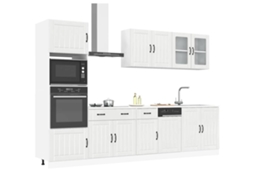 Vidaxl 7 Peças Armário De Cozinha Conjunto Lucca Branco Brilhante