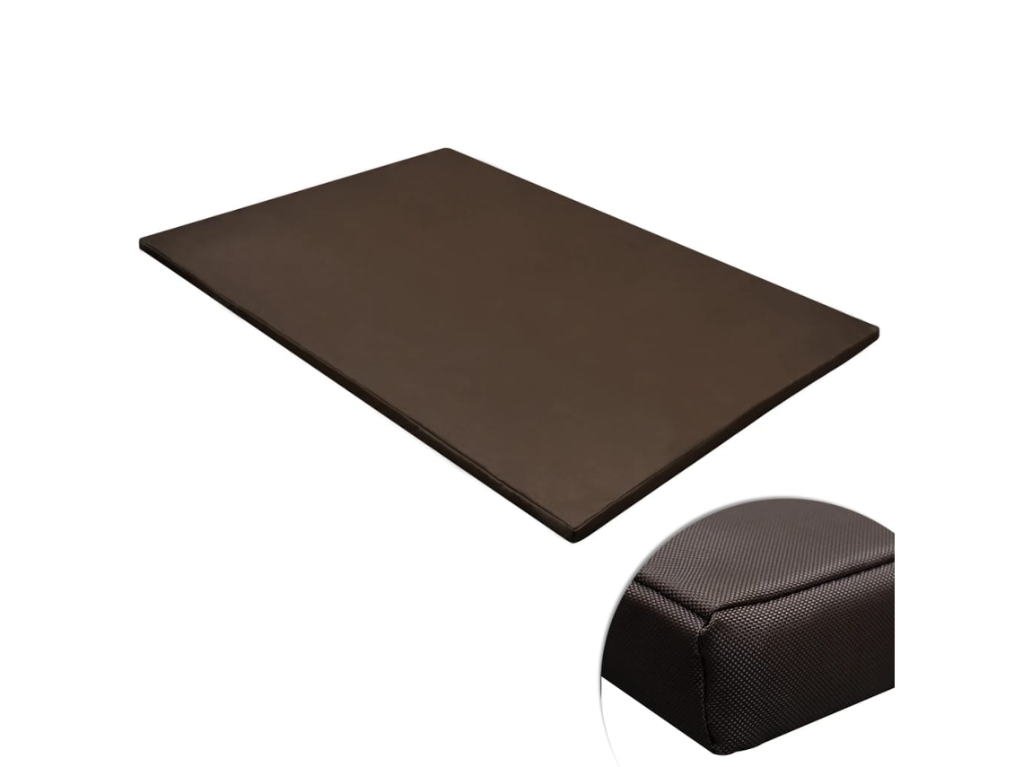 Vidaxl Tapete Para Cão Liso Retangular Castanho Xl
