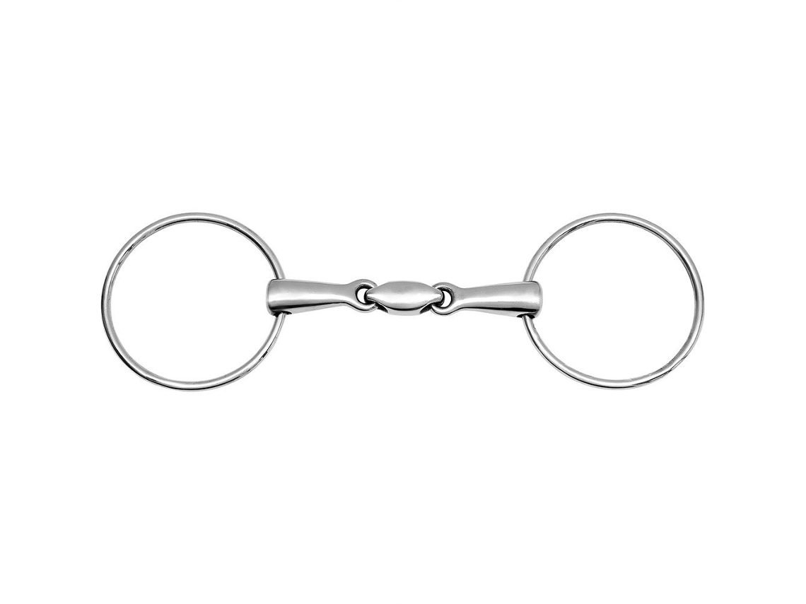 Snaffle Anatômico Double Break 21 Mm Prateado 145 Mmfeeling