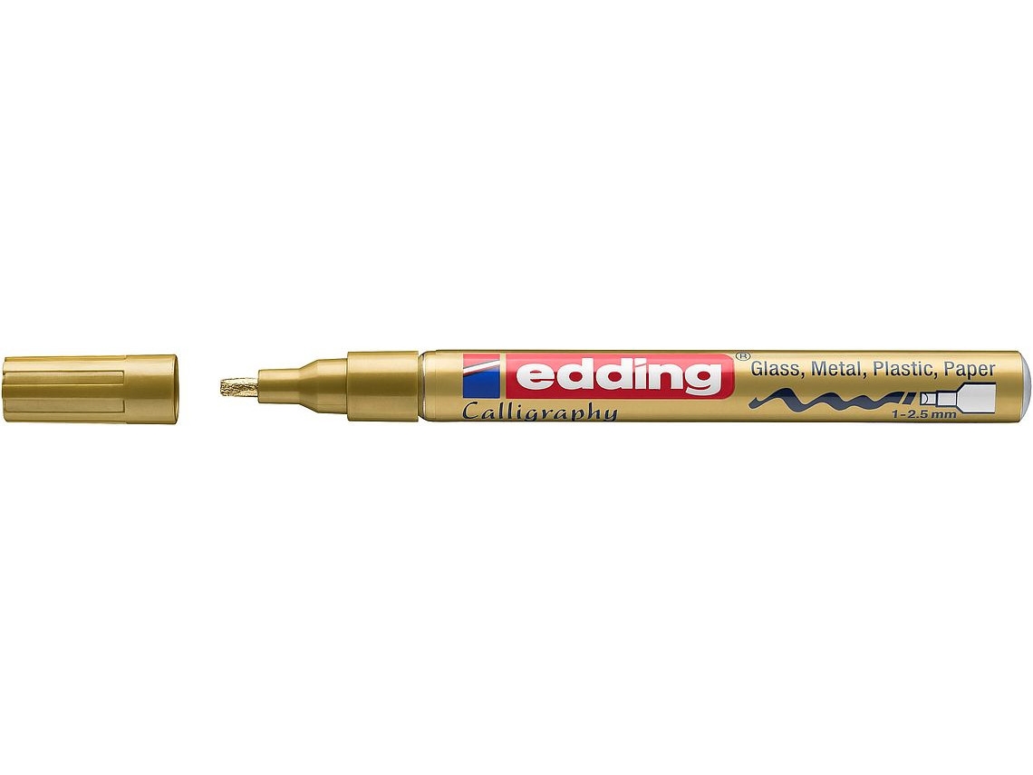 EDDING 4-753053 Marcador Permanente Ponta Cônica Ouro 1 Peça