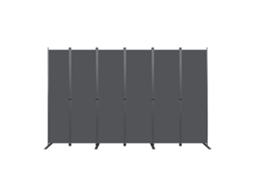 Paravente Cinza 6 Peças 304x180cm Dobrável Freestanding Grande Para Interior