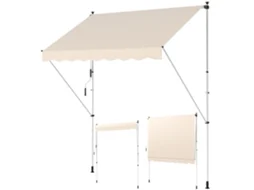 Toldo Portátil de Alumínio com Altura Regulável e Manivela 3x1.5m Bege S/MARCA