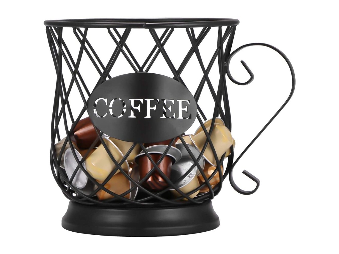 Porta-cápsulas De Café E Organizador Caneca, Cesto Cápsulas K-cup Grande Capacidade Para Bancada, Mesa Centro Ou Bar, Armazenamento Expresso Em M