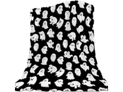 Manta Pequena Syjym Halloween em Flanela com Estampa Digital Confortável Macia e Quente de Dupla Face Ideal Pa