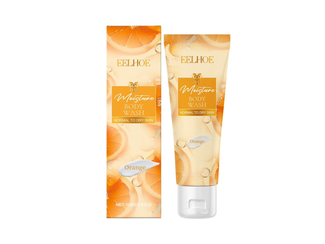 Gel de Banho Clareador Laranja Natural da LAXISCREED, Hidratação e Luminosidade para a Pele