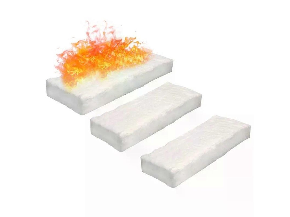 Esponja cerâmica Nova Line para fogão a etanol 3 unidades 30x10x1.5cm resistente ao calor