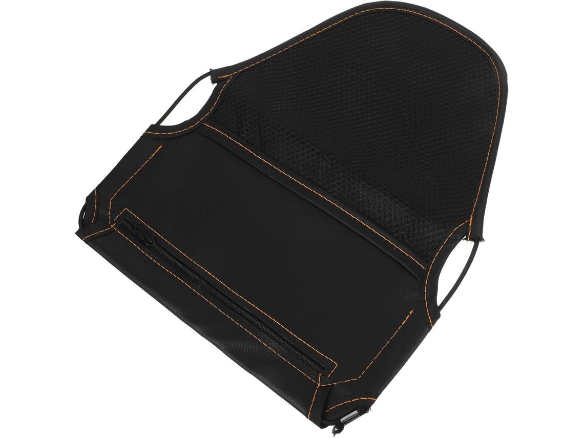 Bolsa Organizadora Para Motocicleta Selim, Preta, Sintético Couro Feita E Tecido.