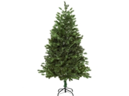 Árvore De Natal Artificial Verde Diâmetro 105x210 Cm, Galhos De Pe E Pvc, Base Dobrável Sólida Para Decoração Festiva.