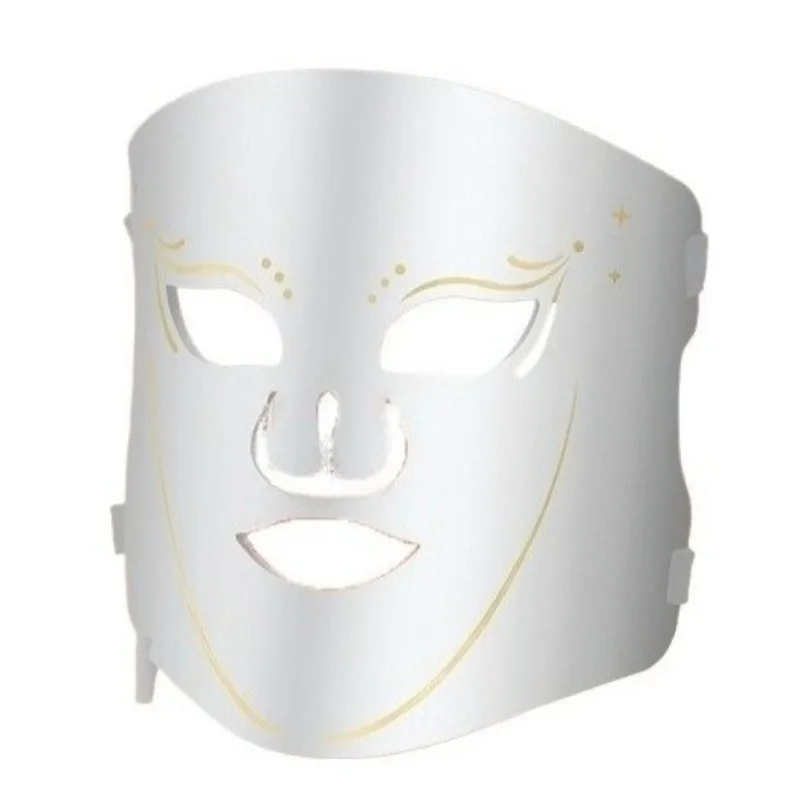 Máscara facial terapêutica com luz LED vermelha (branca), para uso doméstico, com alta eficácia em firmeza e cuidados com a pele.