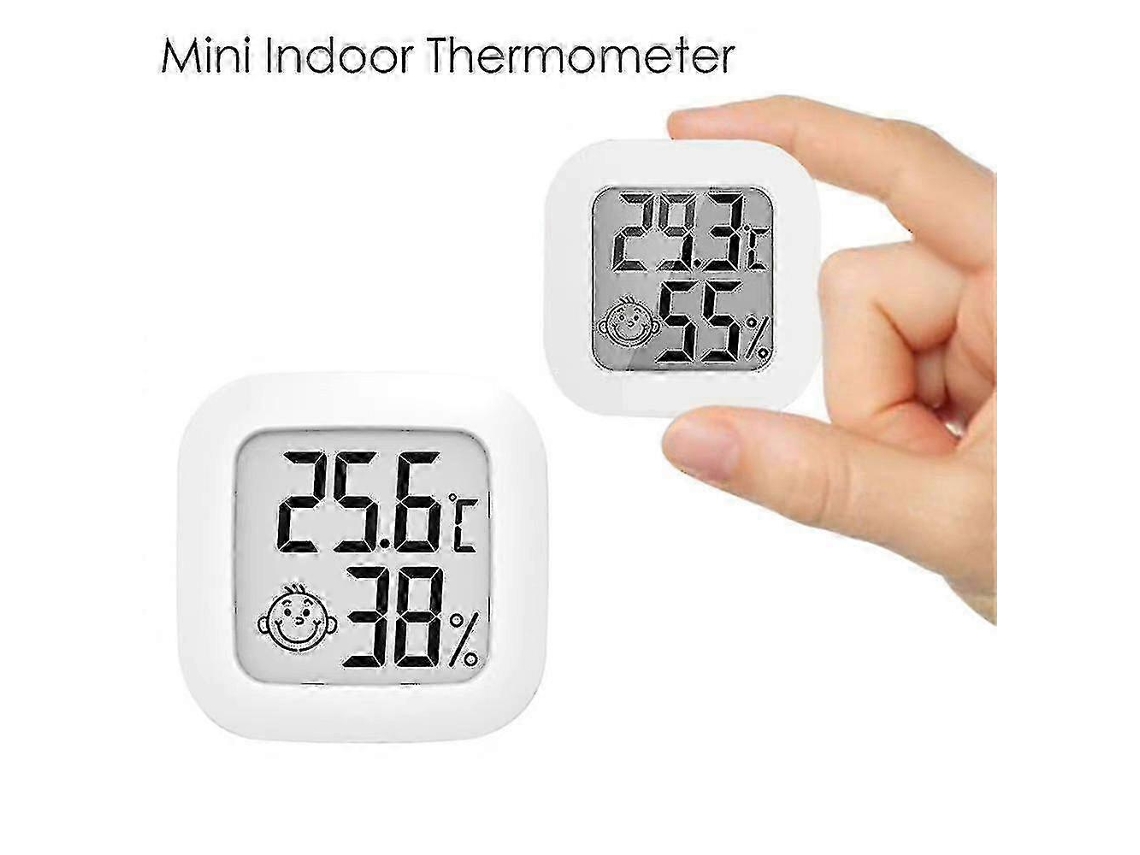 Mini Termômetro Digital Lcd Para Ambientes Internos, Higrômetro E Sensor Happy H Nostalgia88