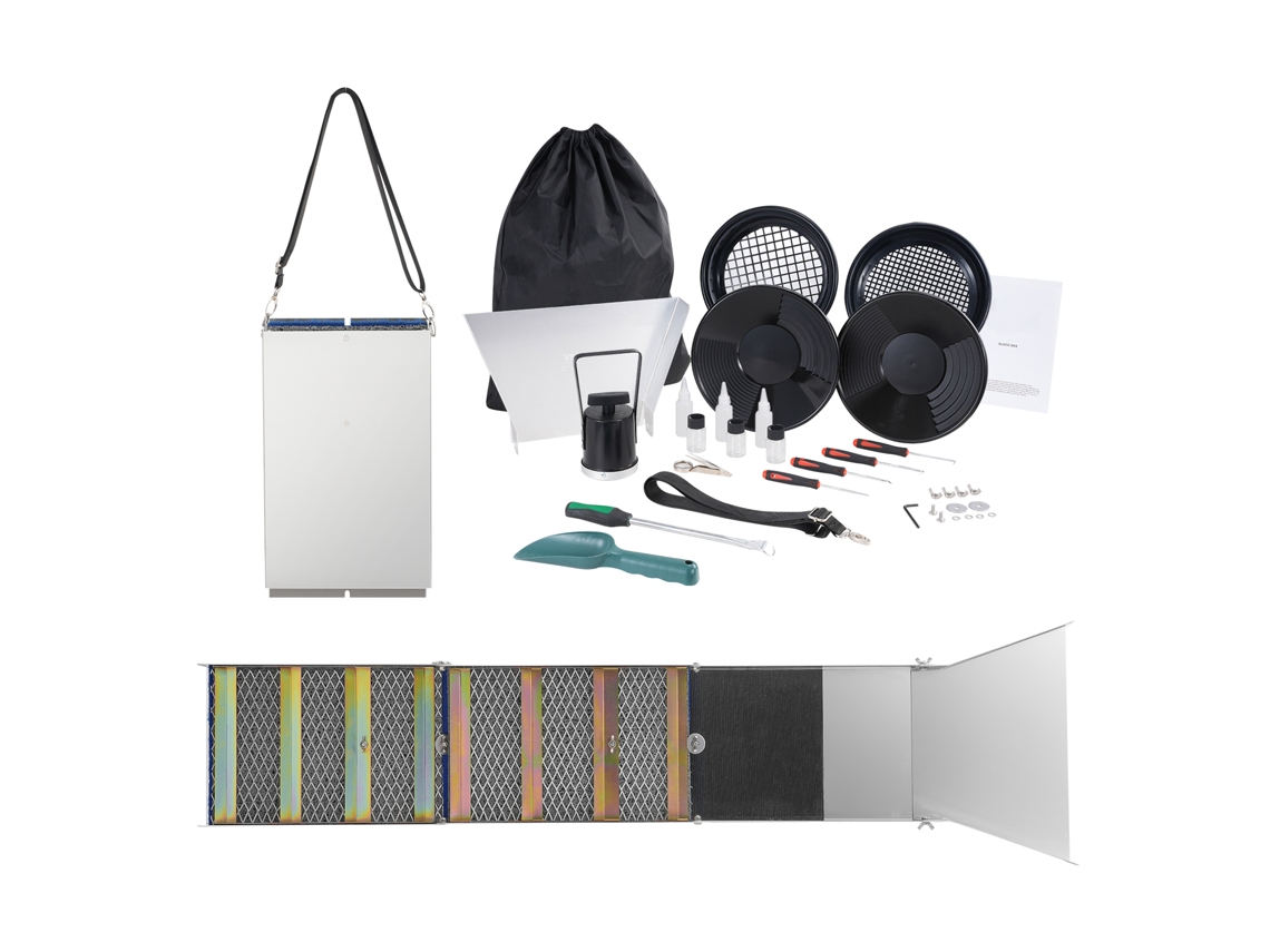 Gold Panning Kit 23 Peças 127 Cm Alumínio Gold Prospector Succebuy