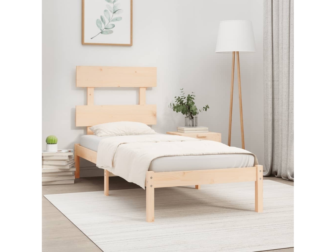Estrutura De Cama 90x200 Cm Madeira Maciça