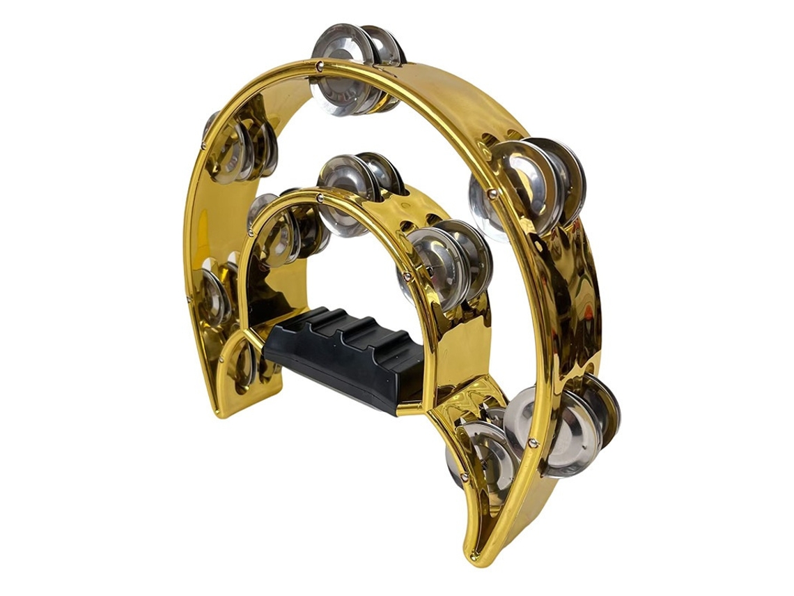 Elysve Pandeiro De Percussão Dourado 10 Polegadas, Portátil