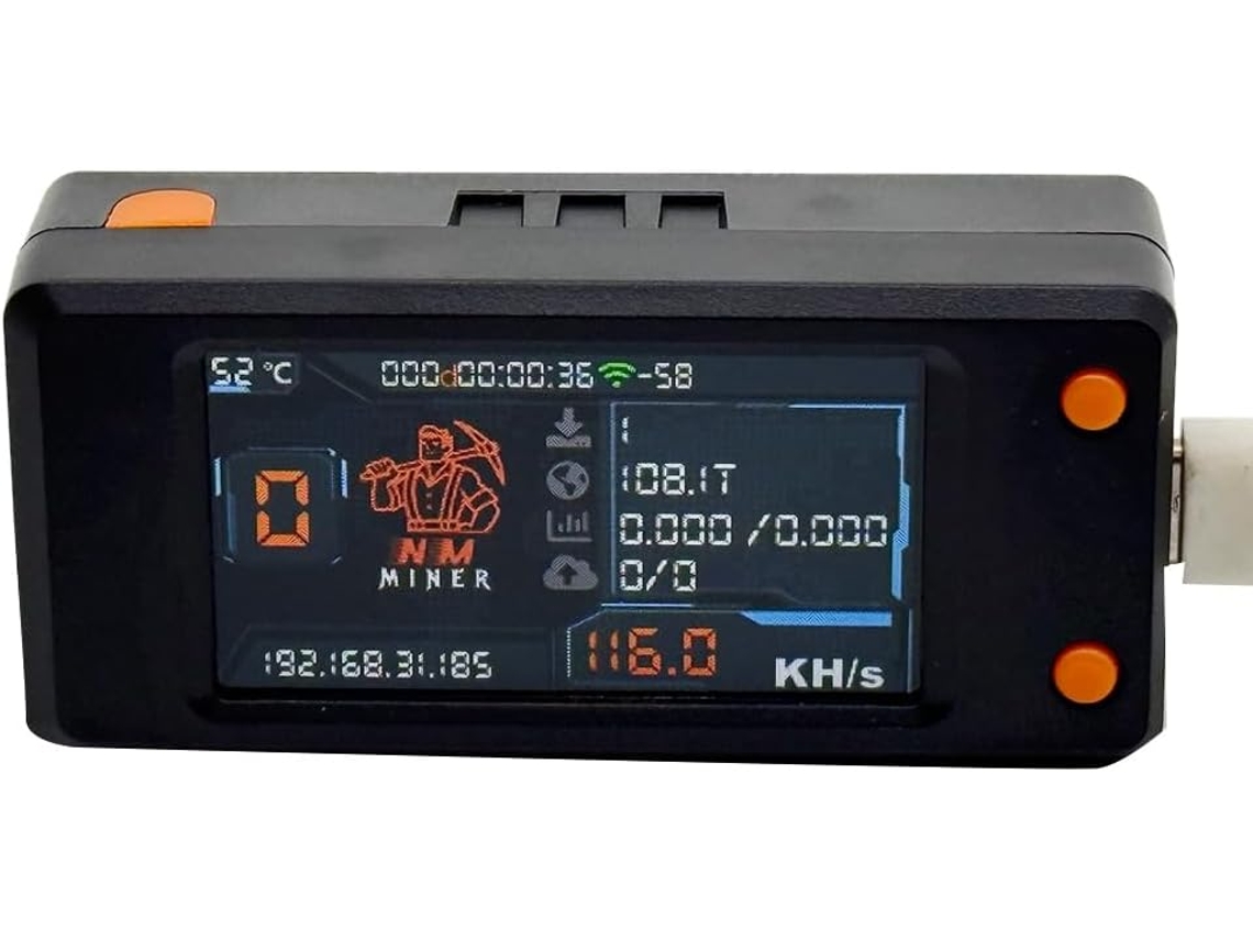Nerdminer 118kh/s com Tela Colorida para Bitcoin SFUSHOS