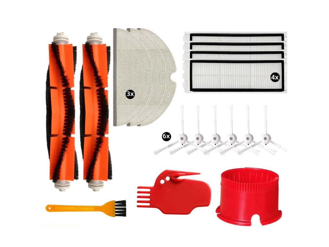Esfregão pano pano rolo principal escova hepa filtro kit de ferramentas para xiaomi roborock s6 maxv s5 max t60 t65 t7 s50 s55 robô aspirador pó