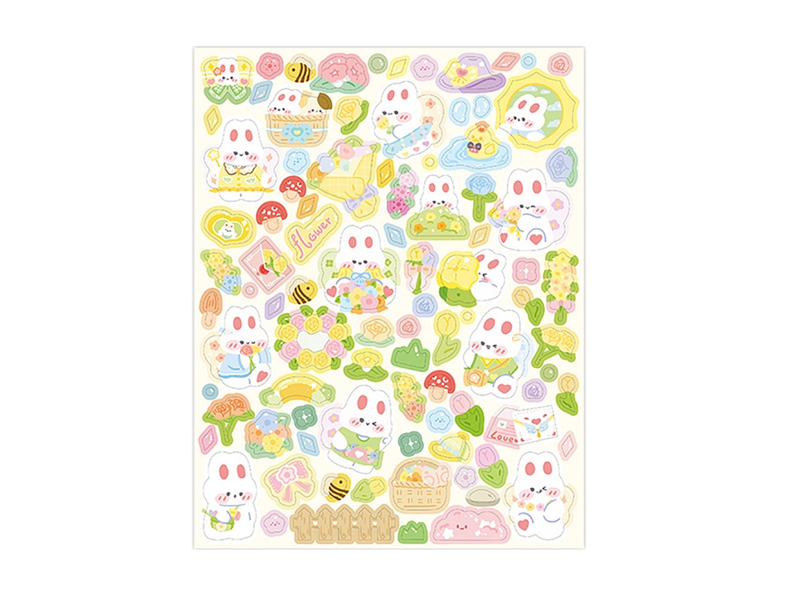 Stickers scrapbook cute, alta adesão, para decoração de notebooks, diários, laptops | S/MARCA