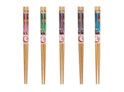 5 Pares De Palitos Chineses Estilos Diferentes Palitos Coloridos Bambu
