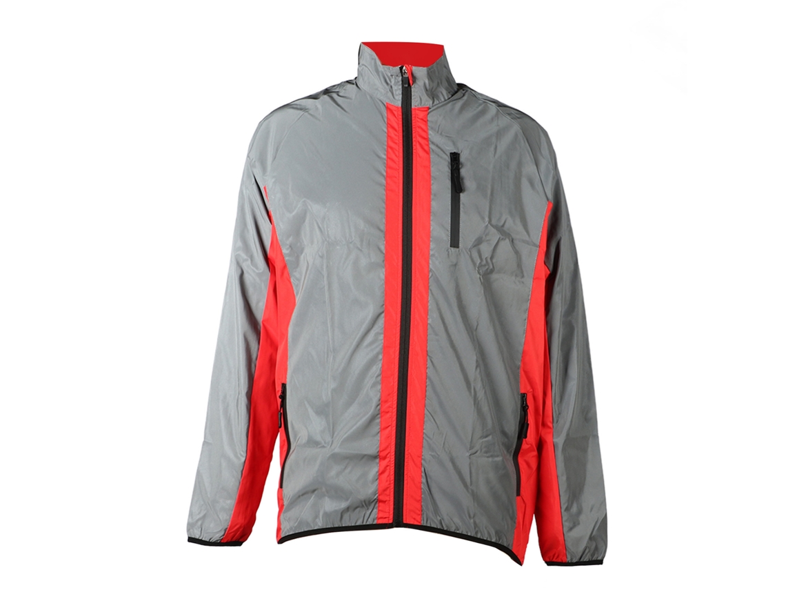 2026 jaqueta Reflectiva Impermeável Transpirable para Homem com Bolsos Laterais para Ciclismo, Corrida e Trekking L