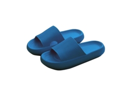 Pantufas antiderrapantes ultra macias com espuma de 4cm para inverno e verão Azul | S/MARCA