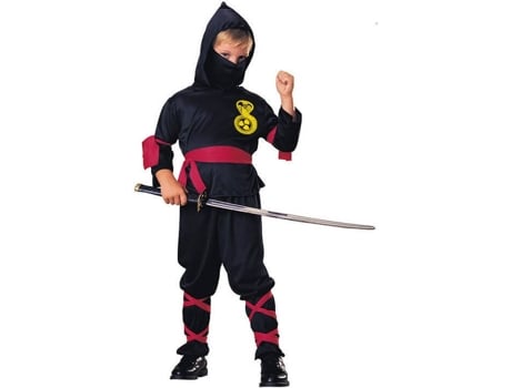 Fato de Menino  Ninja Preto (Tam: 5 a 7 anos)