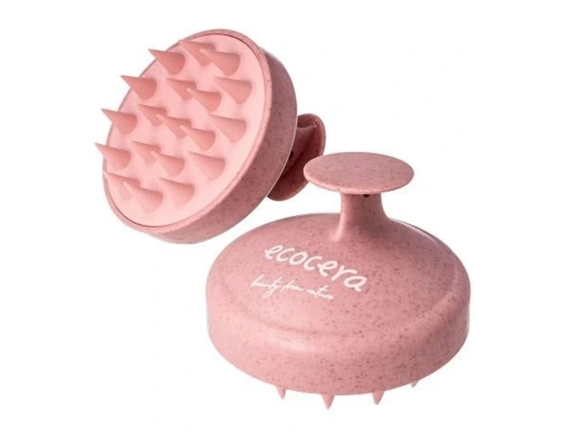 Escova De Massagem Para Couro Cabeludo Ecocera Medi Rosa