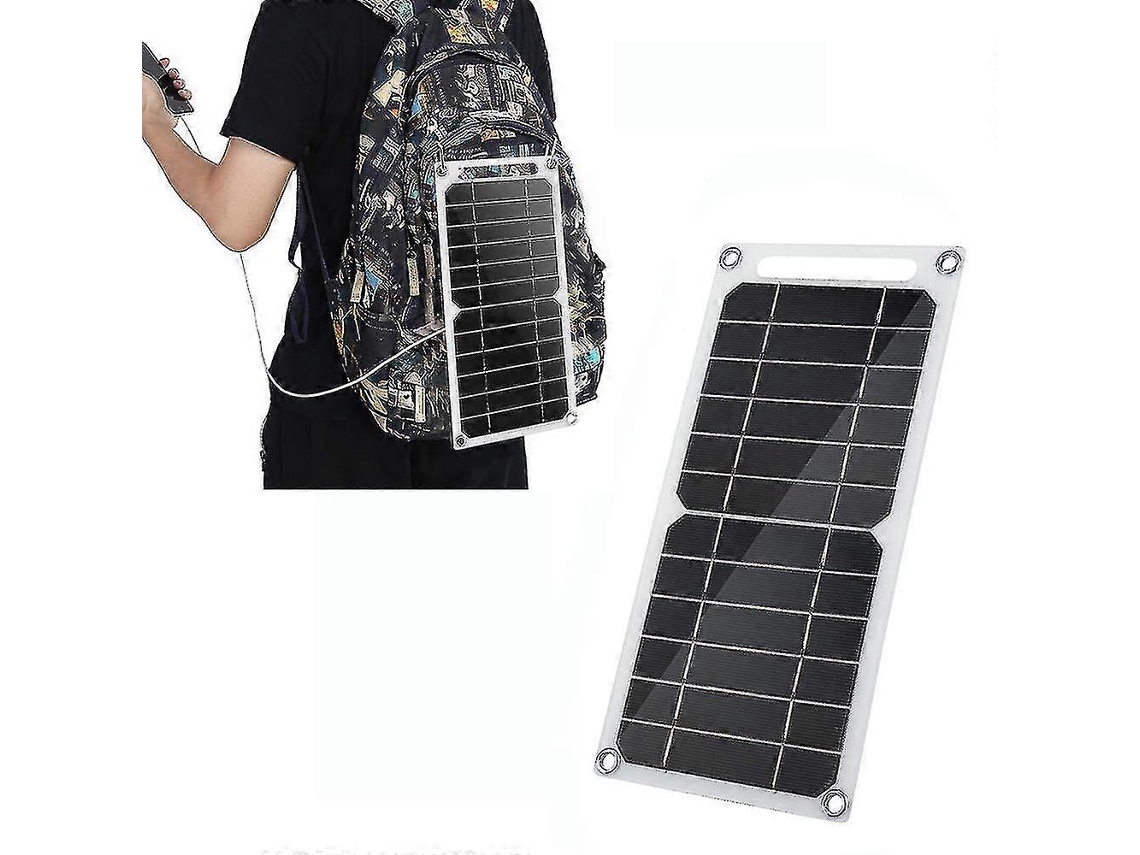 Carregador De Painel Solar Para Celular, Banco De Energia, Carregador Solar Portátil De Emergência Para Acampamento Ao Ar Livre Olysi Shop
