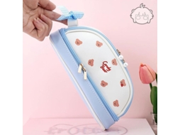 2026rebe 1 Unidade Estojo de Lápis para Meninas Kawaii, Estojo de Urso, Azul, Material Pu, Capacidade Ampla, Multifuncional