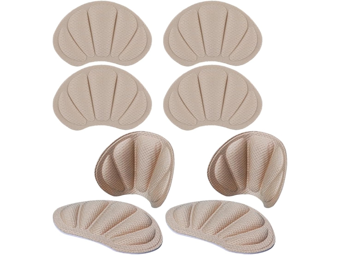 Protetores De Calcanhar Ipetboom, 4 Pares, Autoadesivos, Antiatrito, Macios E Duráveis, Cor Da Pele, Para Calçados