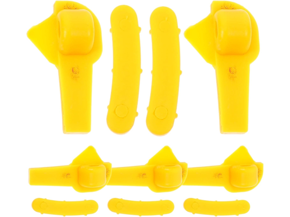 Conjunto De 10 Protetores De Aro De Plástico Amarelo Para Estabilidade E Durabilidade.
