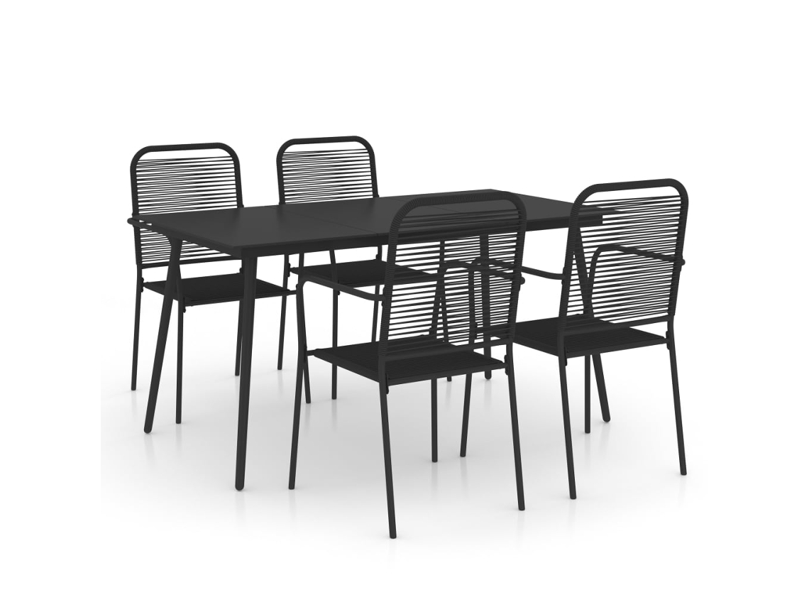 Dining Set, Dining Sets Vidaxl Preto Aço (n/a)