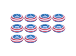 Conjunto De 10 Porta-copos Infláveis ​​flutuantes Para Piscina - Brinquedos Divertidos Para Banho E Natação