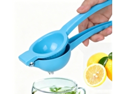 Espremedor De Limão Manual Azul - Aço Revestido, Para Extrair Suco De Limão E Frutas, Fácil De Limpar