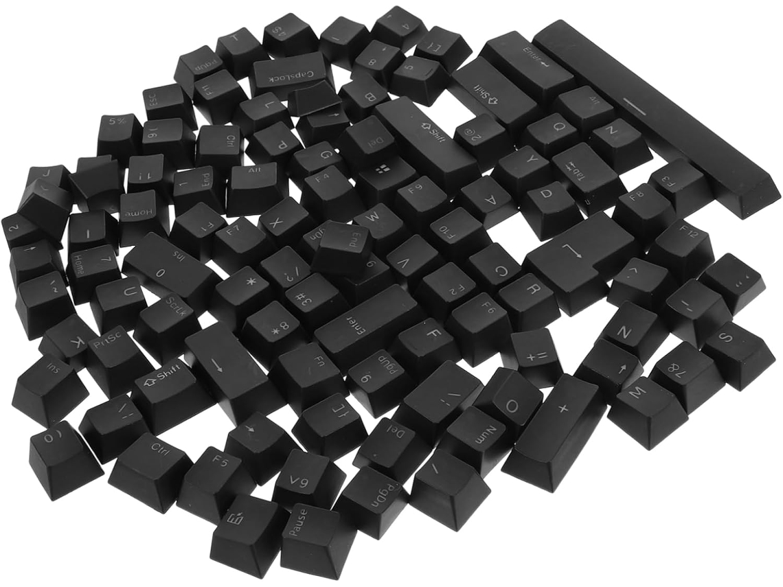1ensemble Set Keycaps Clavier Mécanique Clavier Gaming Design Tactile Couleur Noire Lumineux Ergonom
