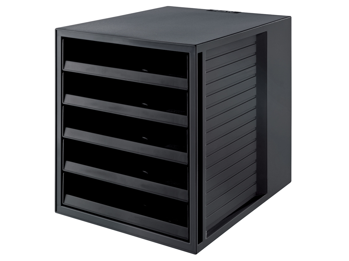 Caixa de Gaveta HAN Cabinet Set Karma 5 Gavetas Abertas Preta