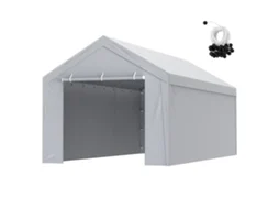 VEVOR Carport Substituição Dossel Carro Abrigo Tenda Superior Parede Lateral 10X20 Pés Branco