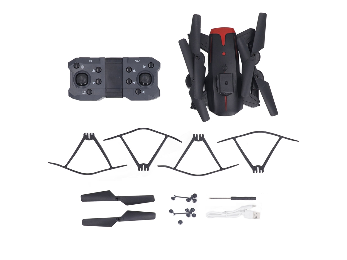 Drone Rc Com 3 Câmeras 4k Hd Wifi 2.4g Evitação De Obstáculos Quadruplo Quadricóptero Plegável Com App Para Adultos Crianças Principiantes