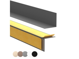 Rodapé Pvc 25x25 Mm Rígido Autoadesivo Resistente Uv, 200 Cm, Cinzento Escuro