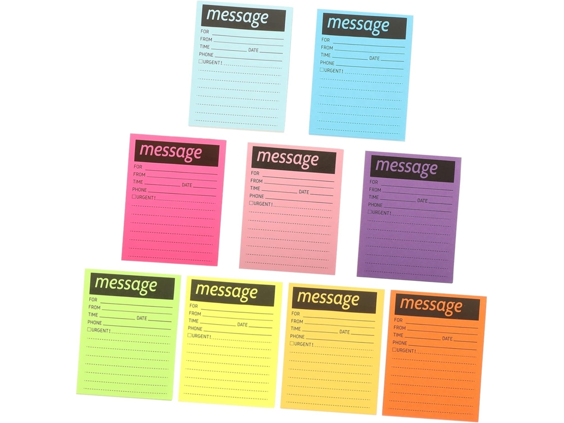 De 9 Blocos De Notas Adesivas Multifuncionais, Papel Autoadesivo, Tamanho Compacto, Cores Vibrantes, Gokoco