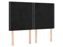 Cabeceira Preta 144x5x118/128 Cm Veludo MAISON EXCLUSIVE