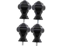 Conjunto De 4 Ponteiras Para Varão De Cortina, Acessórios Elegantes Para Cortinas De Sala De Estar E