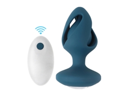 Vibrador Anal de Controle Remoto com 10 Modos de Vibração para Adultos Azul VEANXIN