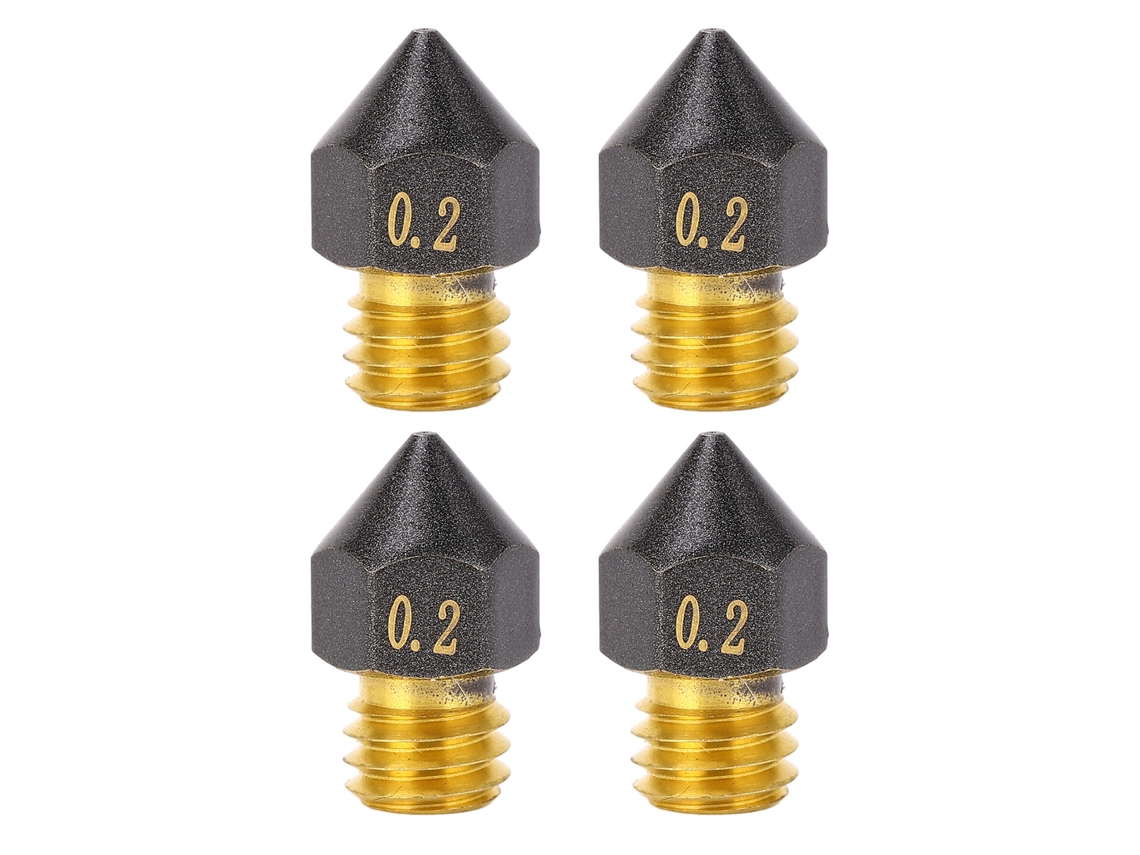 Bicos Extrusores De Latão 3d Para Impressora Ender-3 0.2mm Alto Fluxo