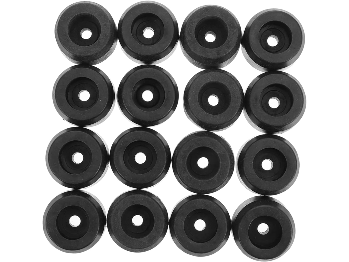 Conjunto De 16 Protetores Borracha Para Pés Amplificadores, Caixas De Som E Móveis, Com Absorção De Impacto, 29x25x16mm