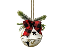 Sinos De Natal Gigantes De Metal Com Laços Decorativos | Sinos