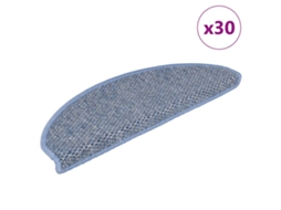Tapetes Escada Adesivos Aspeto Sisal 30 Pcs 65x21x4 Cm Azul