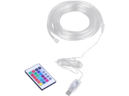Fita De Led À Prova D'água De 5m Com Controle Remoto Usb, Luz Tubular Decorativa Com Mudança De Cor.